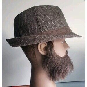 Granule Men's Brown Pinstriped  Fedora Hat